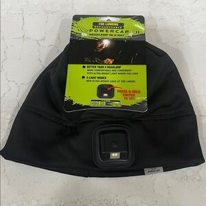 Black LED Headlamp Hat